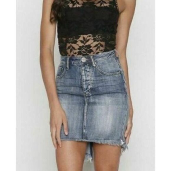 New One X OneTeaspoon 2020 Denim Skirt Womens 24 - Picture 1 of 8